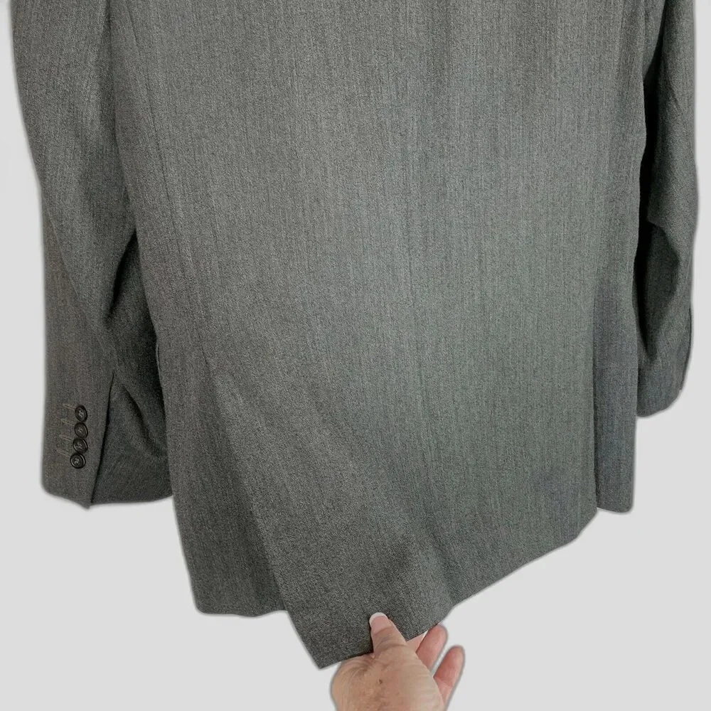 Yves Saint Laurent Blazer Jacket 42R Grey Wool Blazer Slim Fit Summer Weight